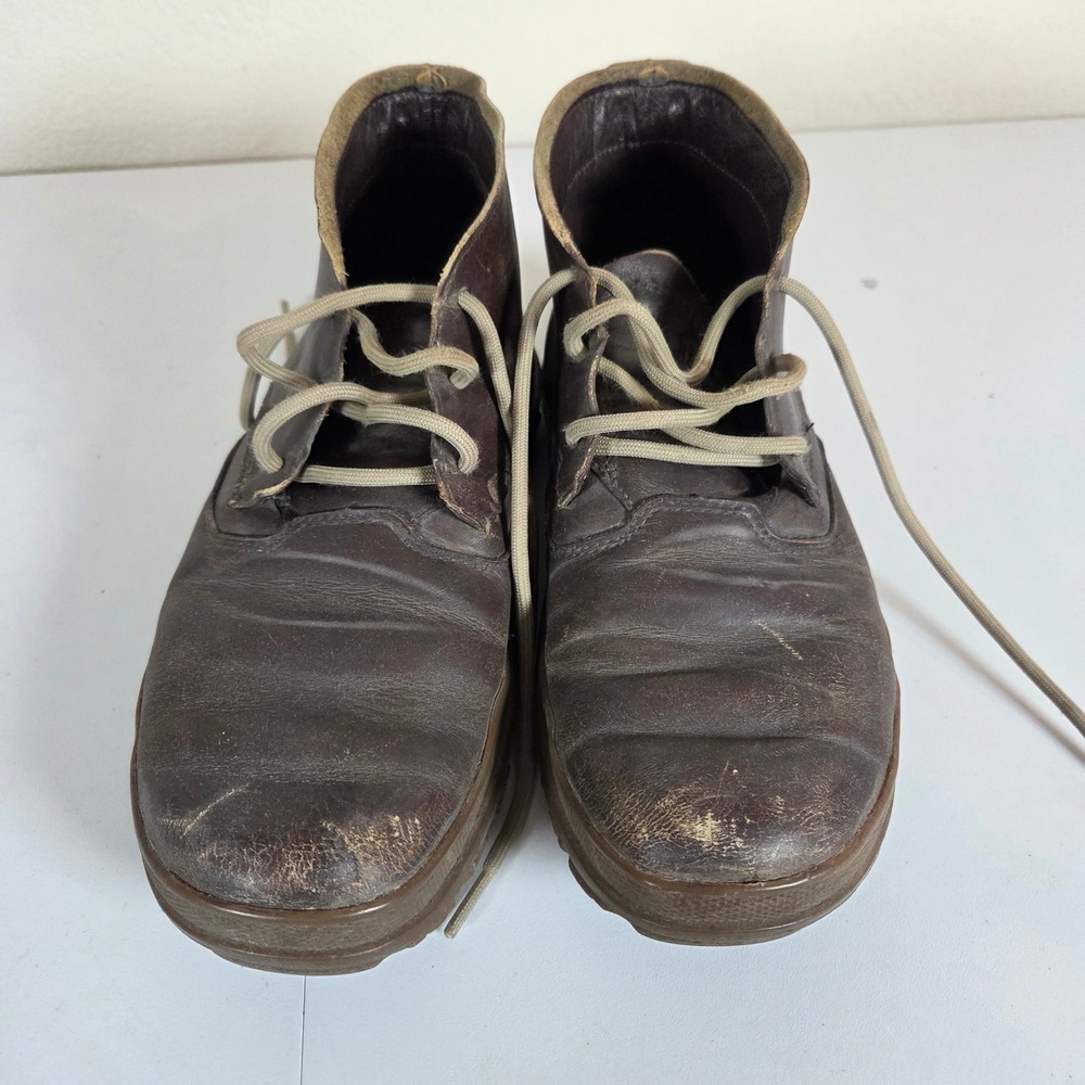 CAT Mens Leather Lace Up Chukka Boots‎ Size 7 Brown Ankle Boots - Picture 2 of 7